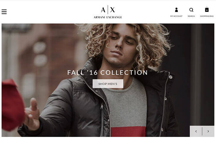 Доставка товара с магазина Armani Exchange