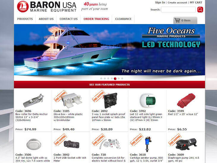 Доставка товара с магазина Baron USA