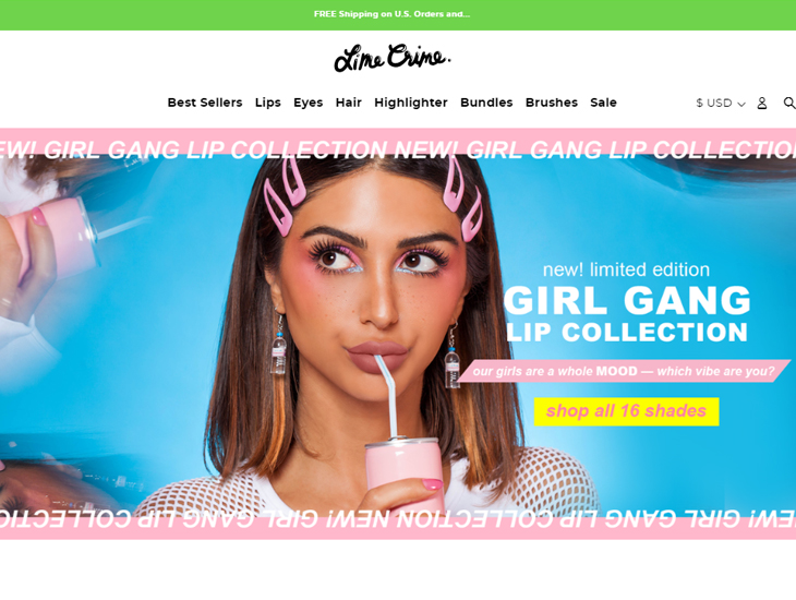 Доставка товара с магазина Lime Crime