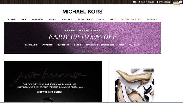 Доставка товара с магазина Michael Kors