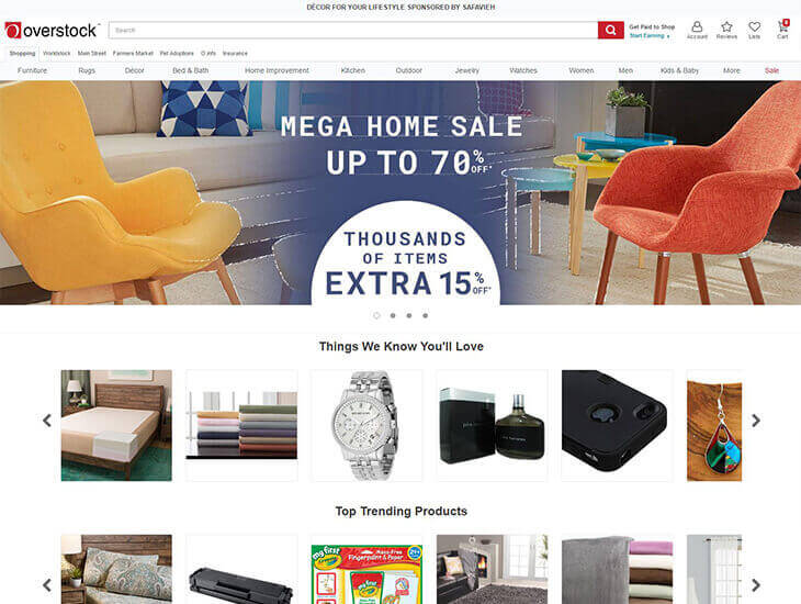 Доставка товара с магазина Overstock