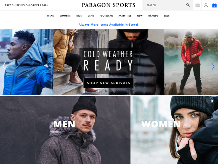 Доставка товара с магазина Paragon Sports