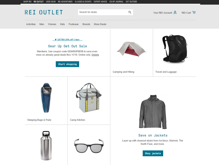 Доставка товара с магазина REI Outlet