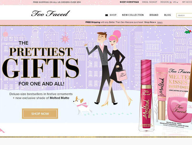 Доставка товара с магазина Too Faced