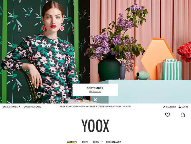 Доставка товара с магазина Yoox